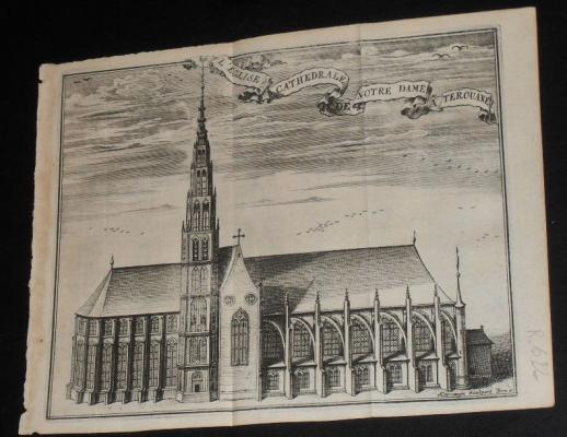   Nord Pas Calais Cathedrale Therouanne GRAVURE HARREWYN